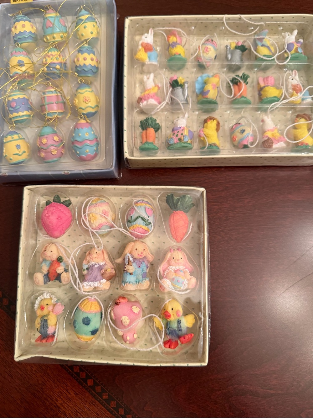 Easter Mini Hanging Figurines Set - Pastel Multicolor